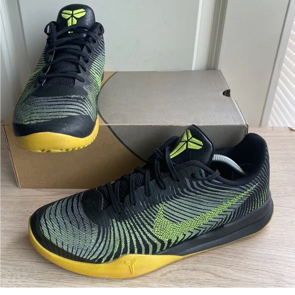 NIKE KB 2016 Kobe Basketball MENTALITY II Shoes VOLT/BLACK - MEN  12 - Picture 11 of 14